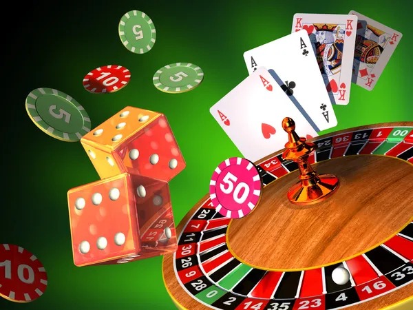 Multi-camera live-dealer studio with blackjack table